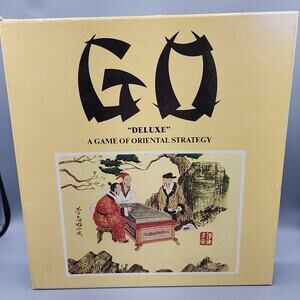 1982 Vintage GO Deluxe Game of Oriental Strategy Solid Wood Board Complete